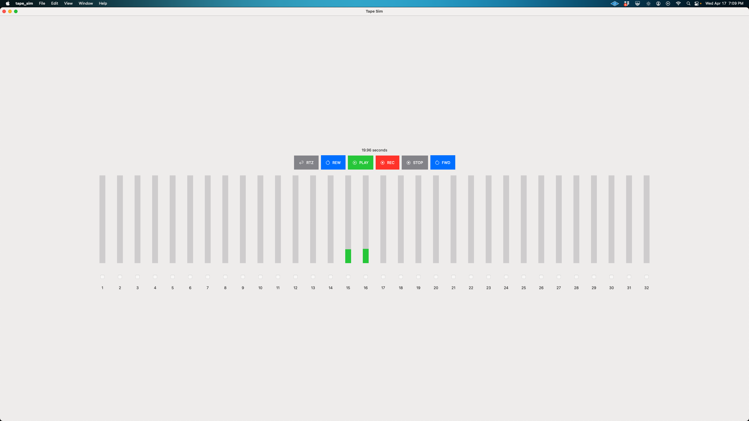 Image of current UI in MacOS